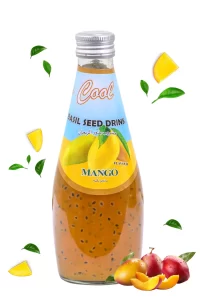 Delicious Basil Seed Drink with Mango flavor, a popular healthy beverage choice in the UAE